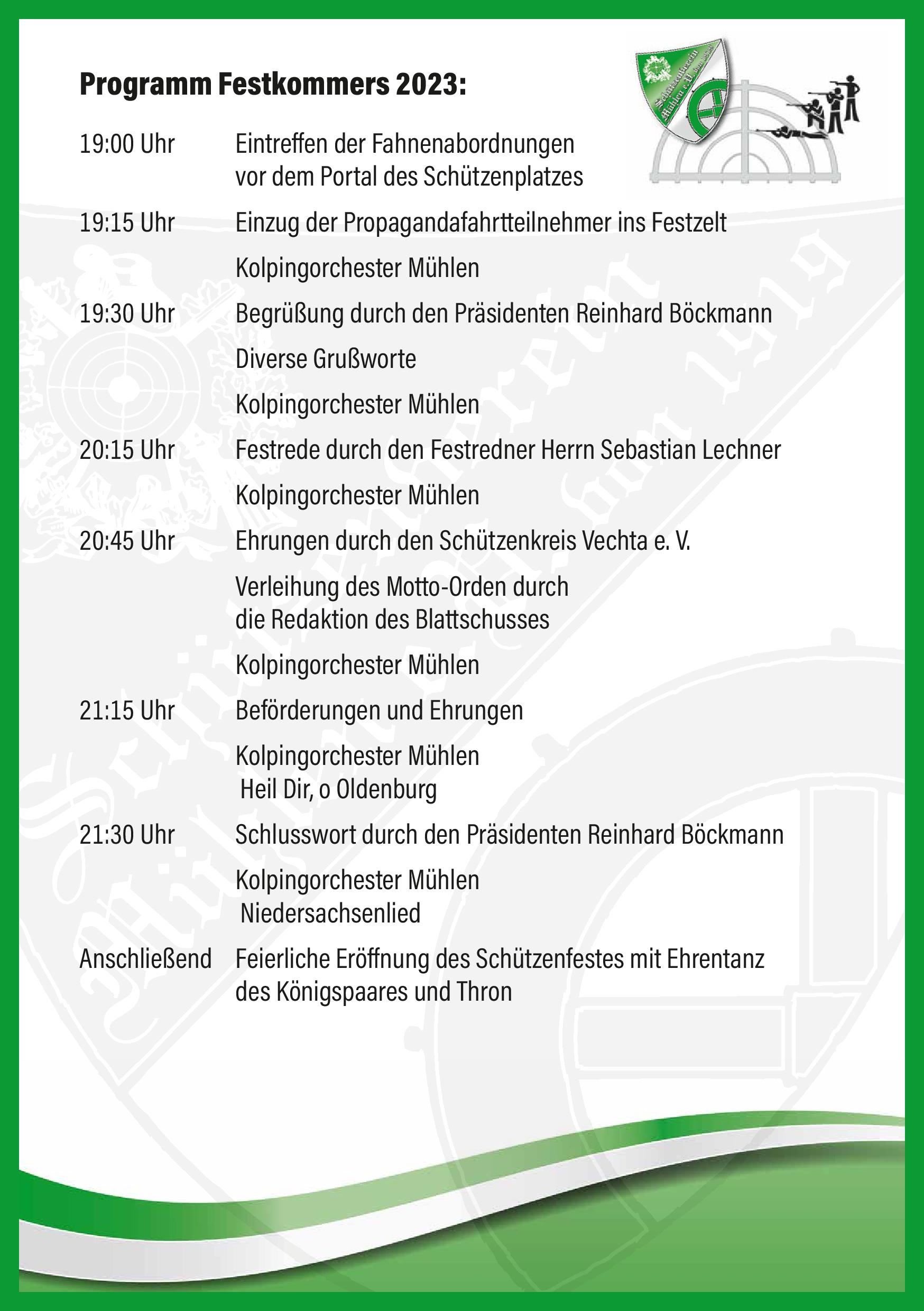 2023 festkommers ablauf